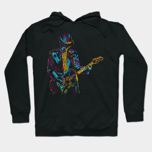 abstract guitar player colorful Hoodie